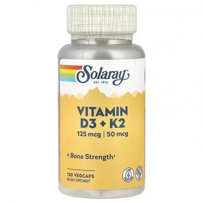 Solaray, Витамины D3 и K2